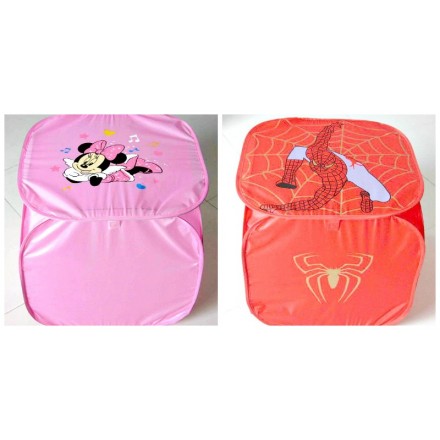 Minnie & Spiderman Foldable Storage Hamper